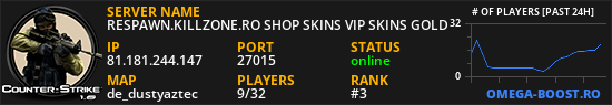 RESPAWN.KILLZONE.RO SHOP SKINS VIP SKINS GOLD