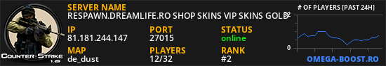 RESPAWN.DREAMLIFE.RO SHOP SKINS VIP SKINS GOLD